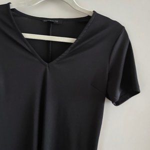 DYNAMITE Black Vneck Shirt T-shirt Dress
